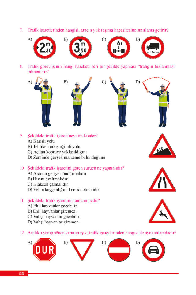 EHLİYET SÜPER HAZIRLIK KİTABI - TÜRKÇE SÜRÜCÜ KURSU KİTABI