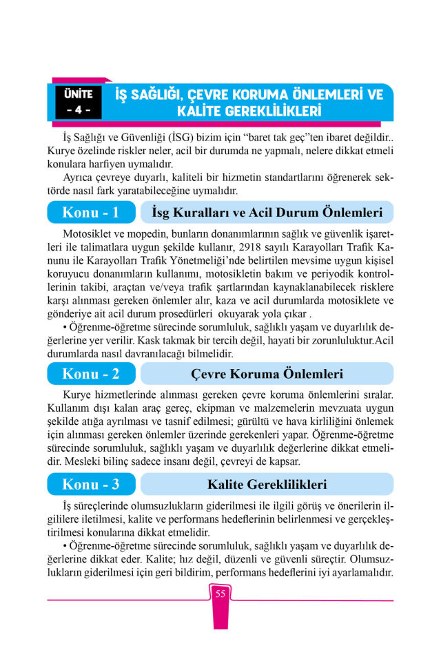 SRC KURYE EĞİTİM KİTABI-MOTO KURYE
