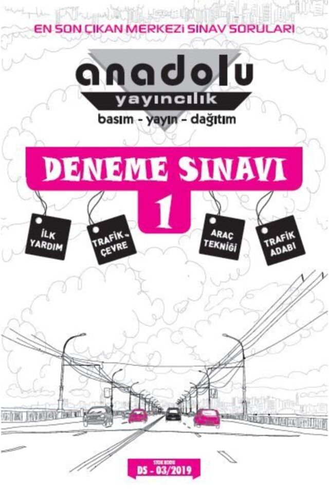 Sürücü Eğitim Deneme Sınavı -- Sürücü Kursu Kitabı 5'li Deneme Sınavı